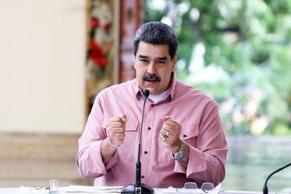 El presidente venezolano, Nicolás Maduro, en una transmisión de televisión el pasado 17 de octubre.