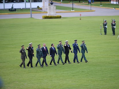 Ceremonia de presentación de la nueva Cúpula Militar, en Bogotá, el 20 de agosto de 2022.