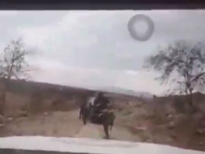 Un video revela el ataque a militares con una mina explosiva en Jalisco