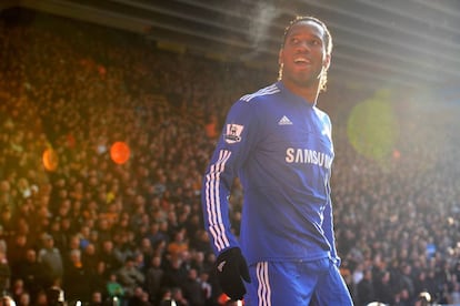 Didier Drogba celebrando un gol en 2010.