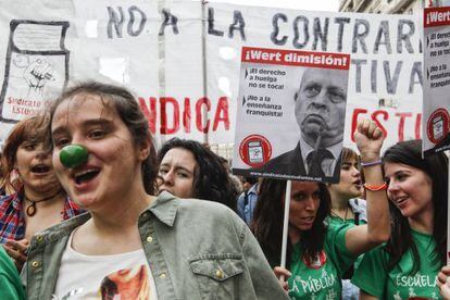 Jornada de huelga en educación.