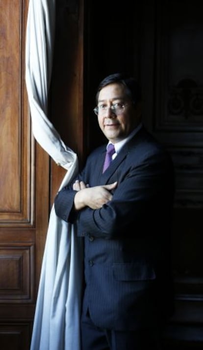 Luis Arce, antes de la entrevista.