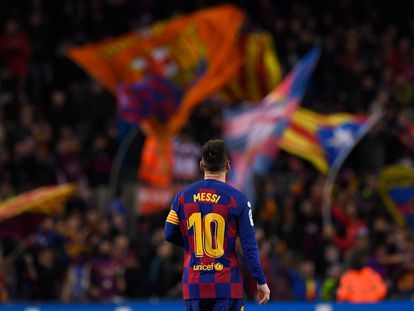 Lionel Messi en un partido del FC Barcelona en el Camp Nou, en Barcelona, en noviembre de 2019.