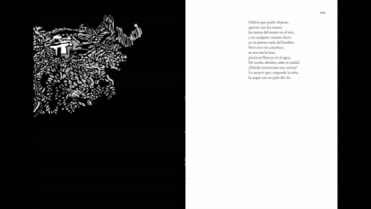 Páginas del poemario ilustrado 'La Mata'.