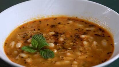 Olla de hierbabuena: las alubias más frescas y ligeras