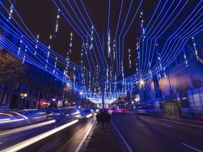 Imagen de la iluminación navideña de Madrid del año pasado.