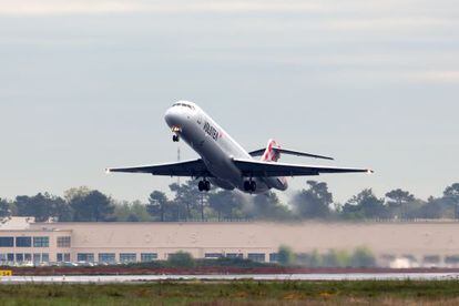 Despegue de un avión de Volotea