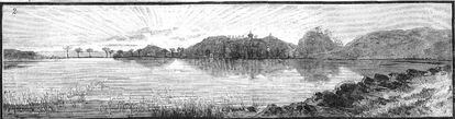 Ilustración del mar de Ontígola publicada en julio de 1885 en ‘La Ilustración española y americana’, firmada por Ruidavets.