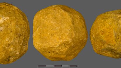 Esferoides encontrados en el yacimiento israelí de Ubeidiya