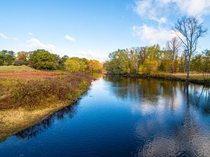 Vista del río Concord, en Concord, Massachusetts (Estados Unidos).