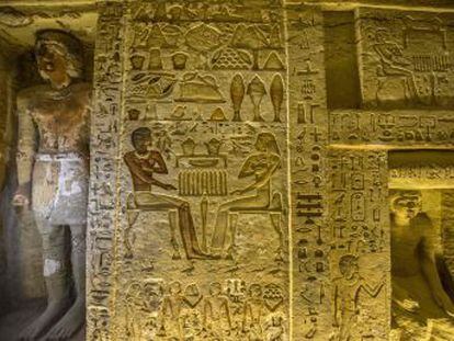 La sepultura corresponde a un sacerdote que sirvió al faraón Nefirkara, perteneciente a la V dinastía del Imperio Antiguo