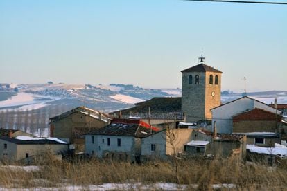 Vista general de la localidad de Tabanera de Cerrato (Palencia).