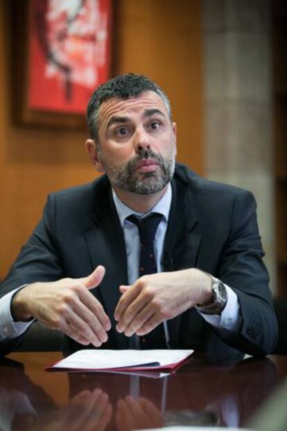 Santi Vila durant l'entrevista.
