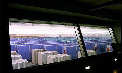 Vista parcial de la supercomputadora Earth Simulator, en Japón.
