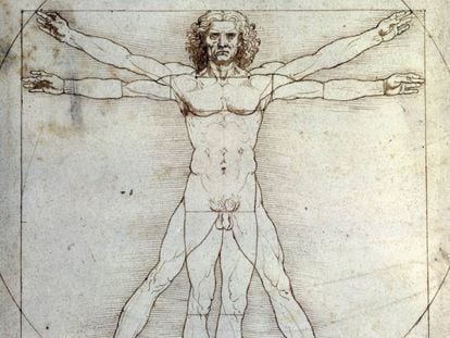 Dibujo del 'Hombre de Vitruvio' (1490) de Leonardo de Vinci.