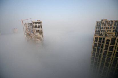 Una densa contaminaci&oacute;n cubre la provincia china de Shandong. 