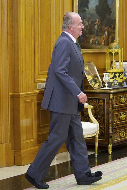 El Rey, con calzado ortopédico, el pasado 31 de agosto.