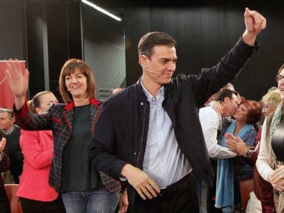 Pedro S&aacute;nchez, durante un acto de esta semana en Bilbao. 