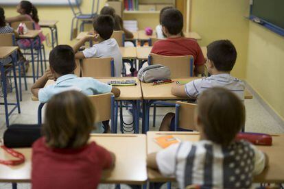 Alumnos de un colegio de Sevilla.