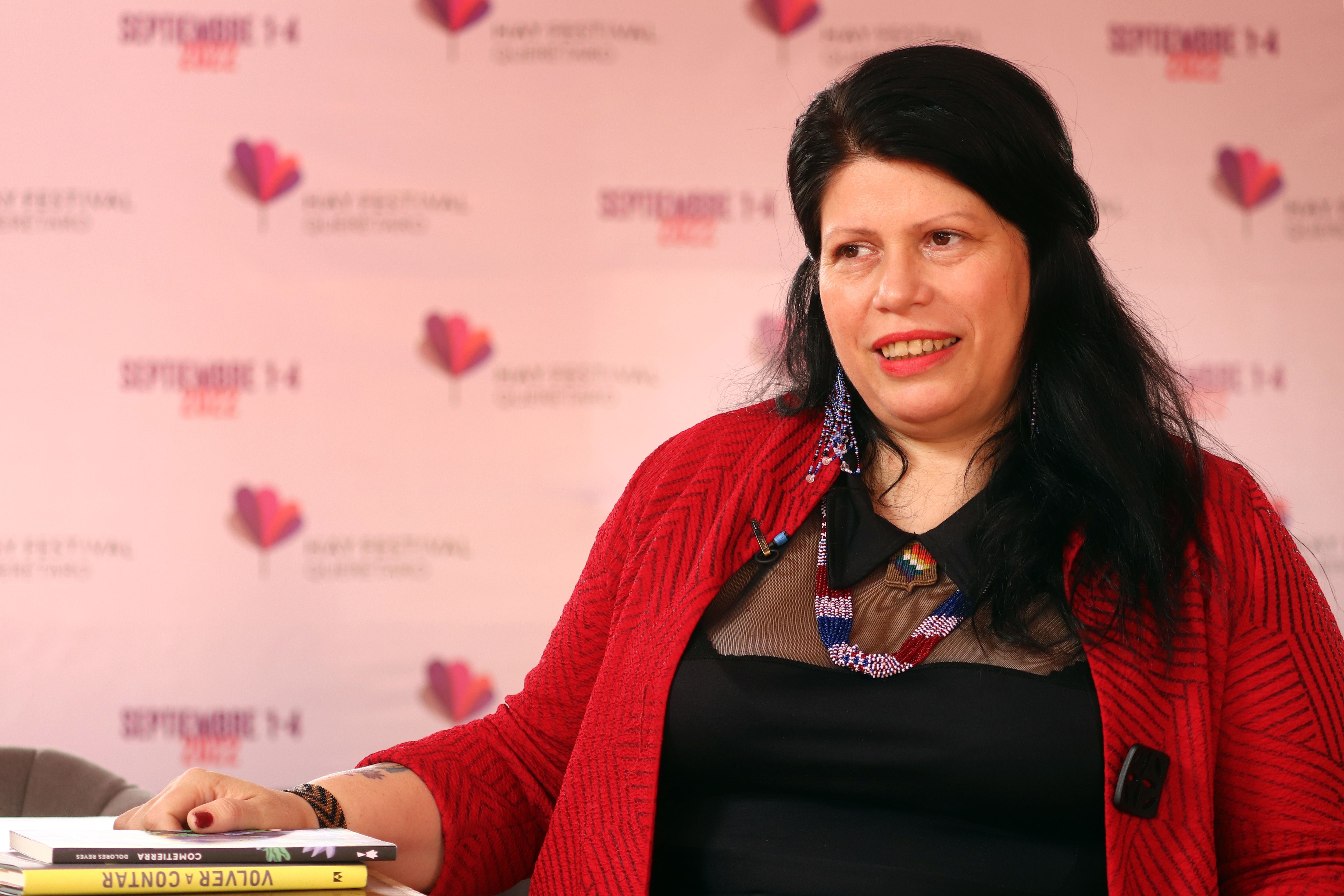 La escritora argentina Dolores Reyes, en septiembre de 2022, en Querétaro (México). 