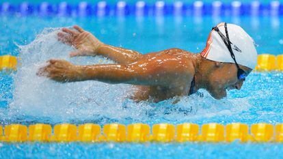 La nadadora Teresa Perales, en una prueba de 50 metros mariposa.