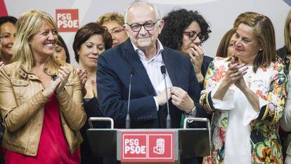 Méndez Romeu, durante la campaña de las primarias del PSdeG.