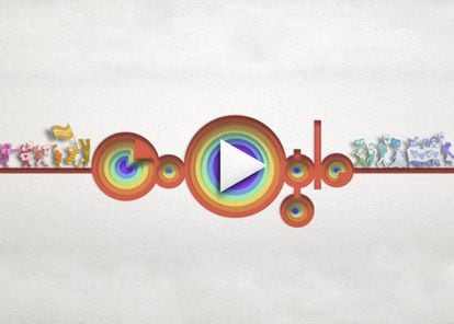 Imagen de inicio del 'doodle' con el que el buscador celebra el medio siglo del Orgullo Gay. |