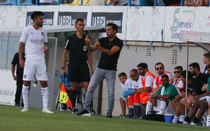 Xavi, en debut como entrenador.