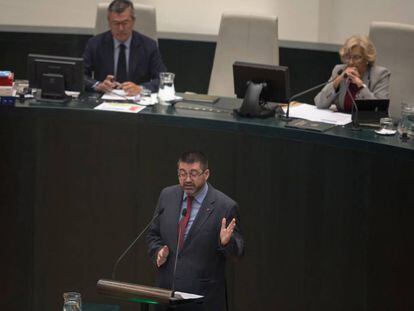El concejal de Econom&iacute;a, Carlos S&aacute;nchez Mato, en el pleno del Ayuntamiento el 16 de octubre de 2017. 