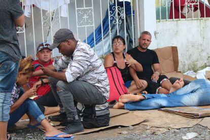 Migrantes cubanos, en la frontera entre Costa Rica y Panam&aacute; 