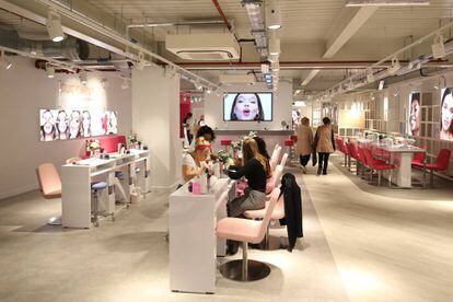 Salón de belleza de la nueva tienda de Primark.