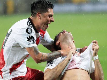 Los jugadores de River celebran el pase a la final.