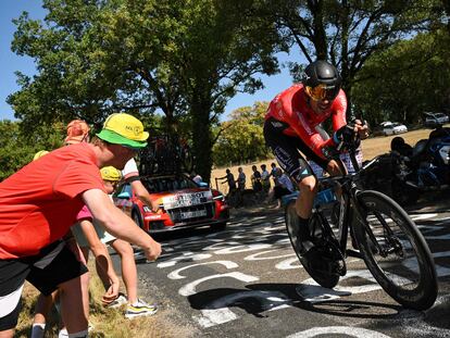 Luis Leon Sanchez durante la 20ª etapa del Tour de Francia este sábado.
