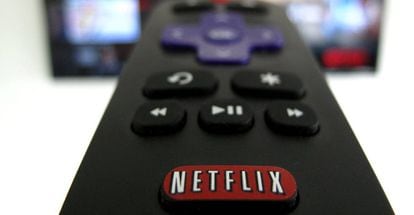 Logotipo de Netflix en un mando de televisión, en Encinitas (California, EE UU).