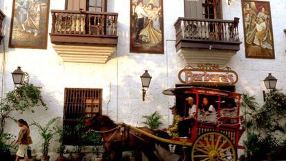Fachada del restaurante Bárbara, en la Plaza San Luis, en el barrio de Intramuros, en Manila.