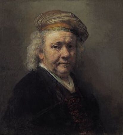Autorretrato de Rembrandt en 1669, de la pinacoteca Maurithuis.