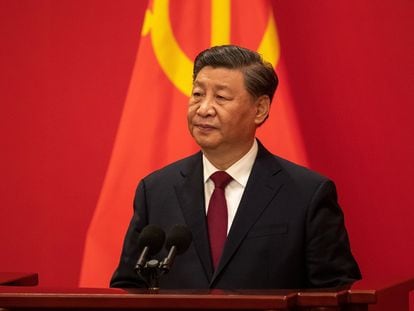 Xi Jinping pronunciaba el domingo un discurso durante el congreso del Partido Comunista Chino.