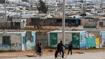 Refugiados sirios en el campo de Zaatari, en Jordania, en febrero de 2020.