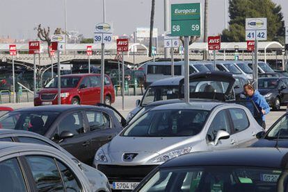 Parking del aeropuerto de El Prat de Barcelona.