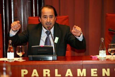 El diestro Luis Francisco Esplá, ayer en el Parlamento de Cataluña.