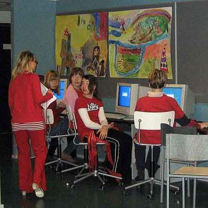 Alumnos de un colegio en Finlandia.