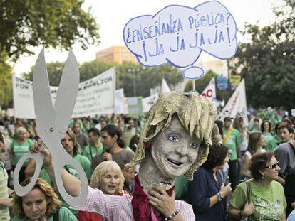 Manifestación del pasado 4 de octubre contra los recortes educativos de la Comunidad de Madrid