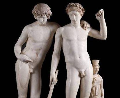 Orestes i P&iacute;lades, parella de la mitolog&iacute;a grega.