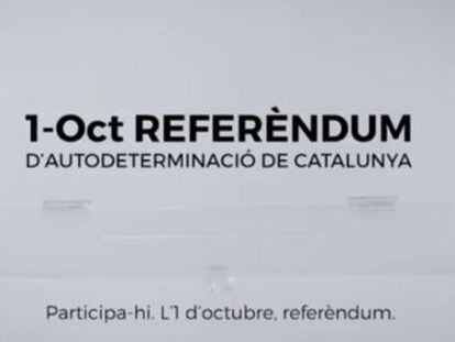 L’espot fa una crida a votar en el referèndum que ahir va convocar el Govern
