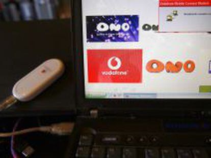 Logotipos de Vodafone y Ono.