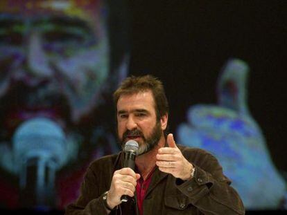 Eric Cantona, durante su participación, hoy en el 'Global Sports Fórum' Mundial"
