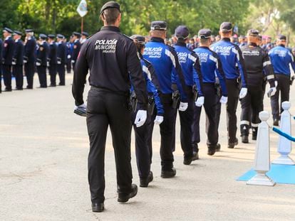 Acto de celebración del patrón de la Policía Municipal de Madrid, el pasado martes.