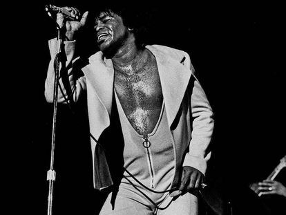 El cantante James Brown, en una actuación en 1973.