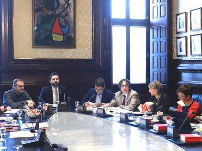 Reuni&oacute; de la Mesa del Parlament, aquest dimarts.