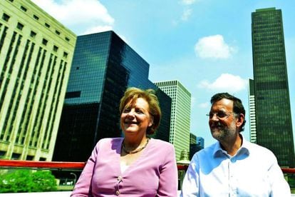 Angela Merkel y Mariano Rajoy, en un paseo en barco en Chicago en mayo, durante una cumbre de la OTAN.